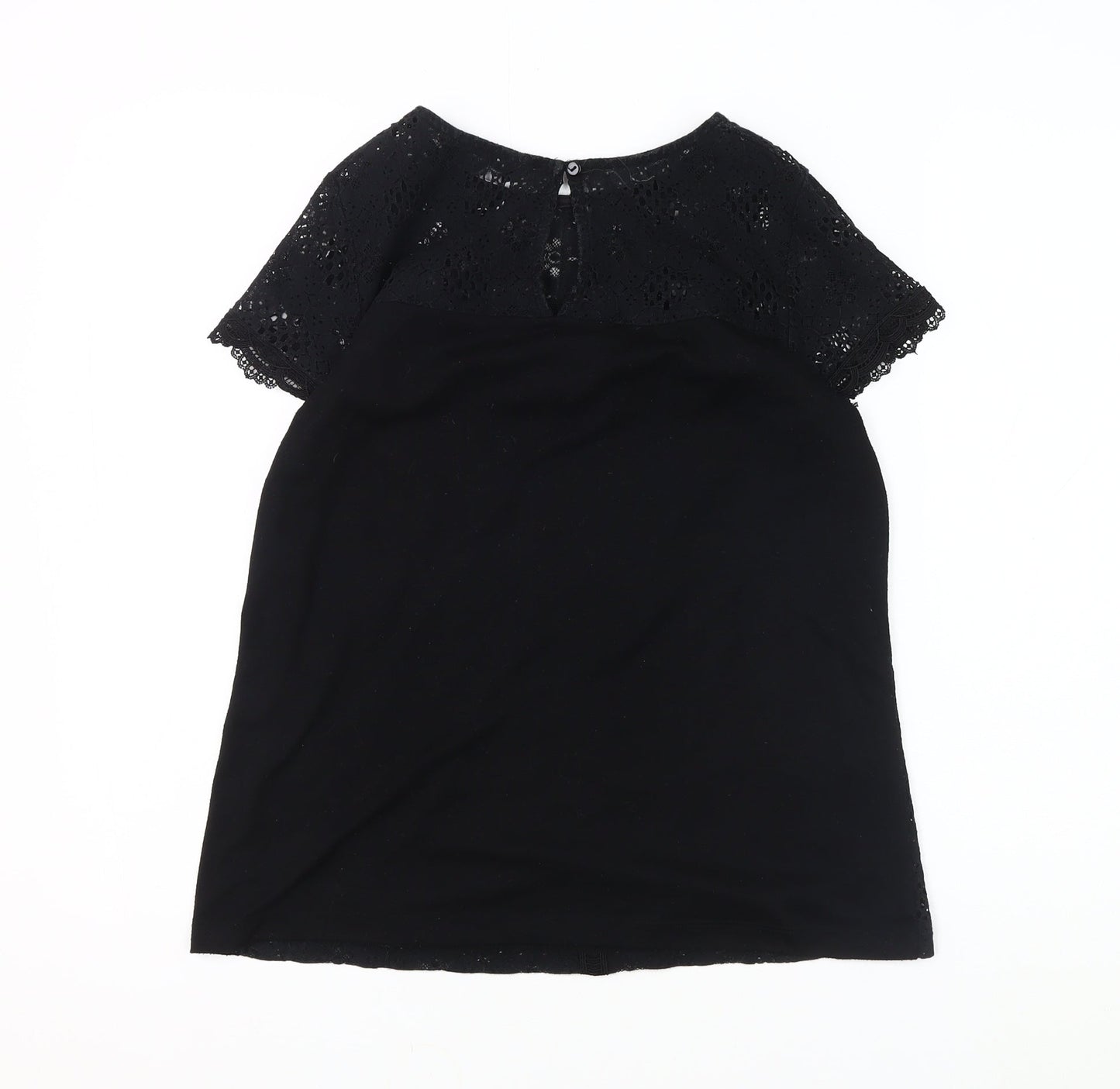 Dorothy Perkins Women's Black Lace Blouse Size 14