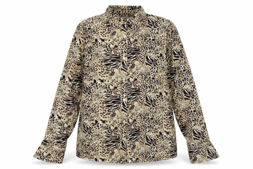 Claudia Richard Women's Multicoloured Animal Print Blouse L