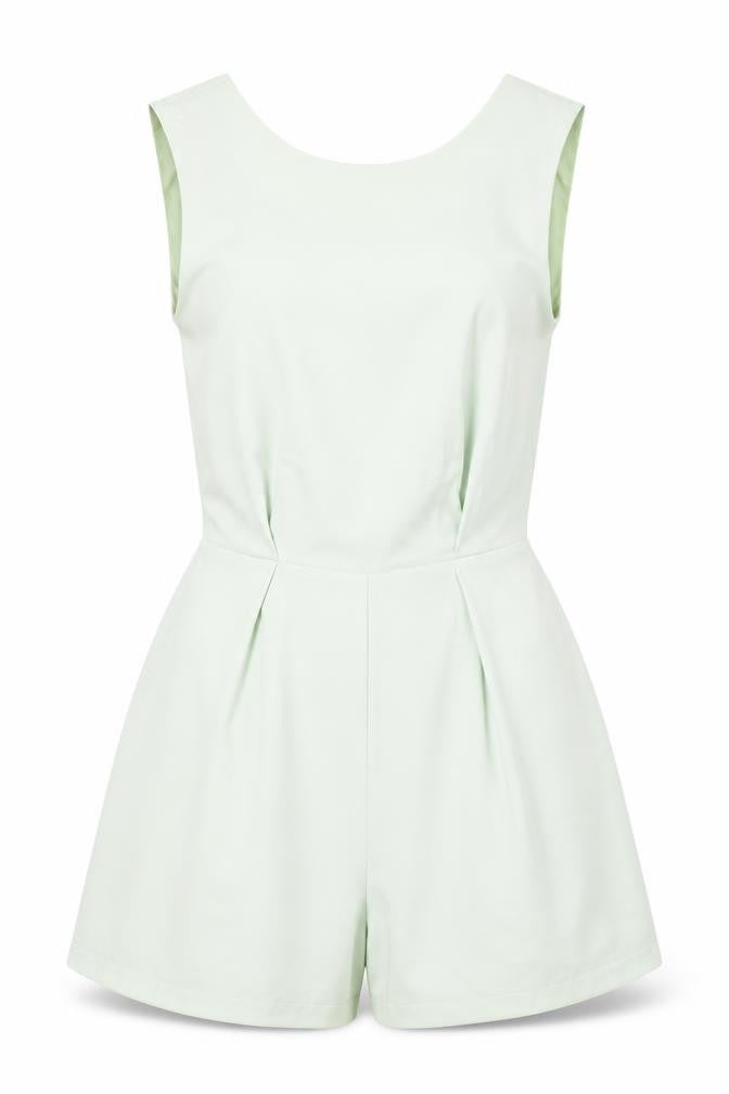 Topshop Tall Women's Green Playsuit - Size 14, Casual Wear
