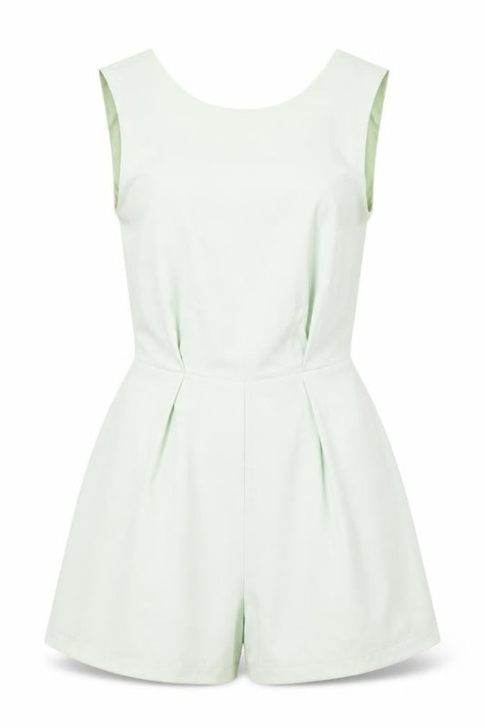 Topshop Tall Women's Green Playsuit - Size 14, Casual Wear
