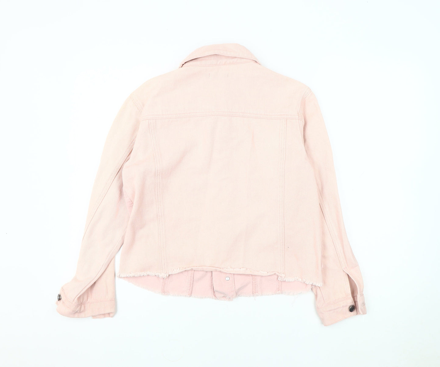 Boohoo Women's Pink Corduroy Jacket Size 8 Casual