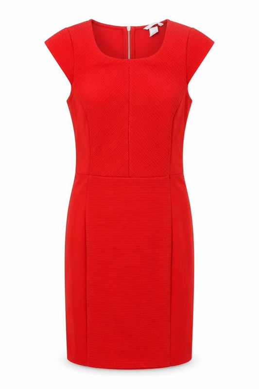 H&M Women's Red XS Kneel Length Sheath Dress