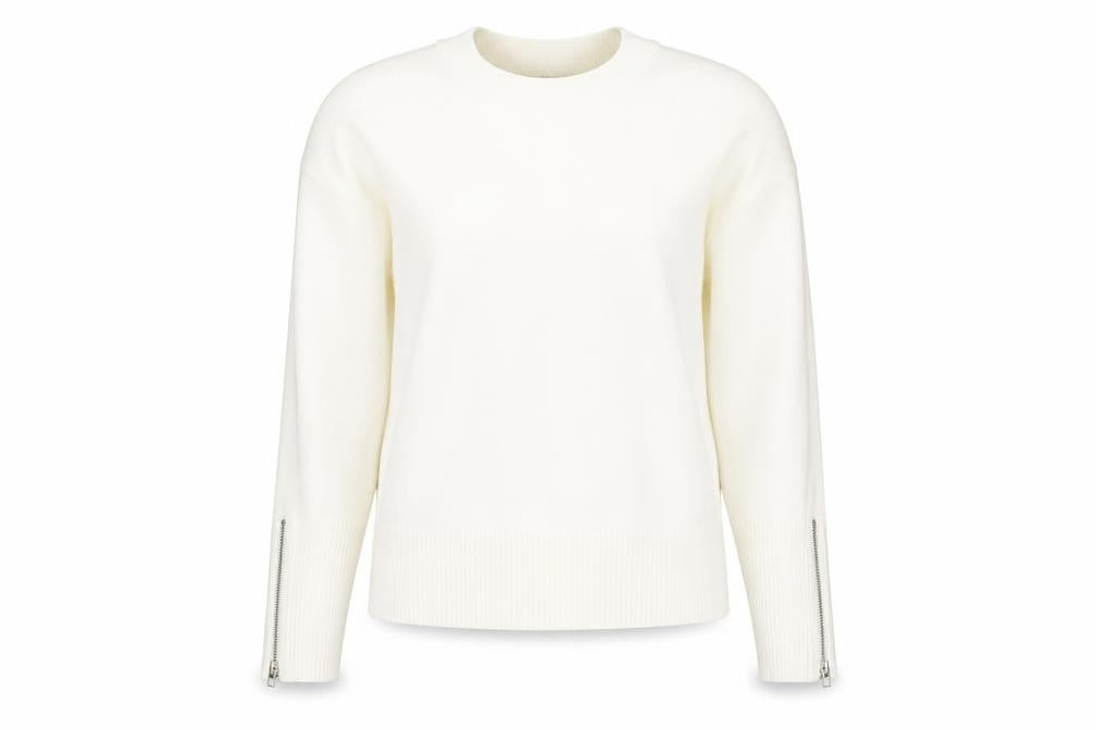 Topshop Women's White Crew Neck Jumper - Size 10
