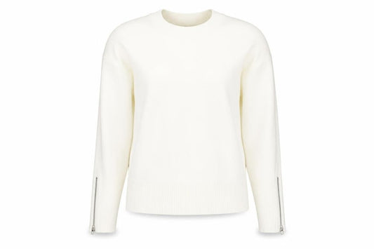 Topshop Women's White Crew Neck Jumper - Size 10