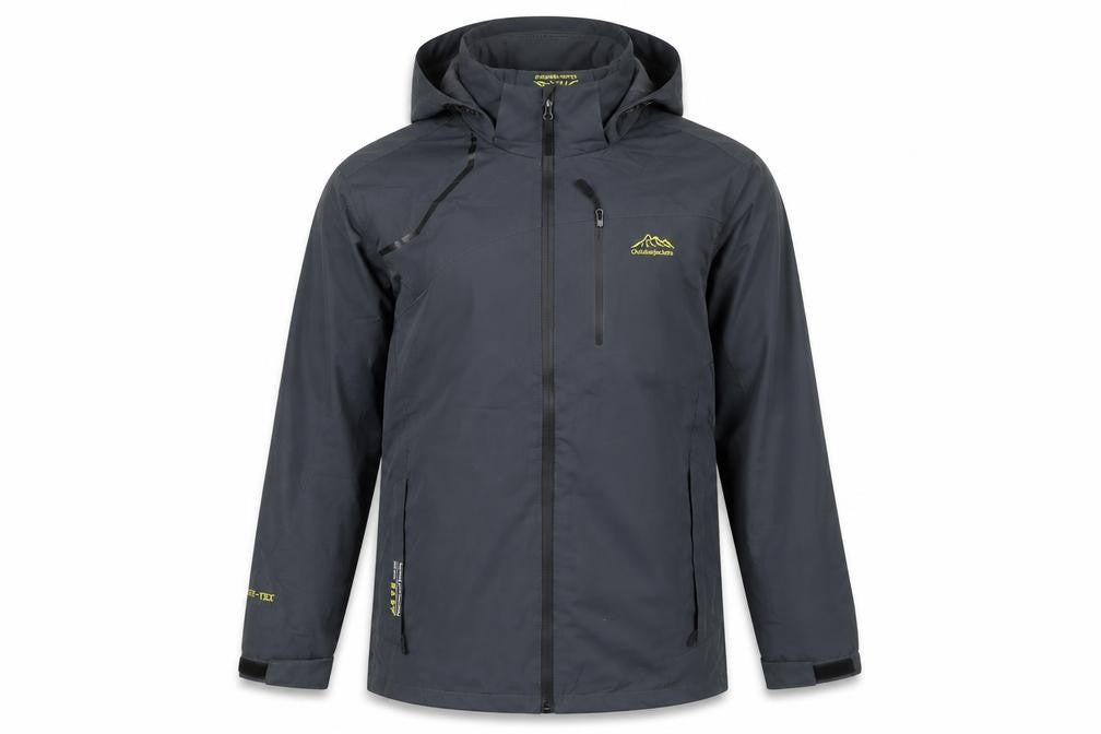 Outdoor Jackets Men's Black Hooded Waterproof Jacket S