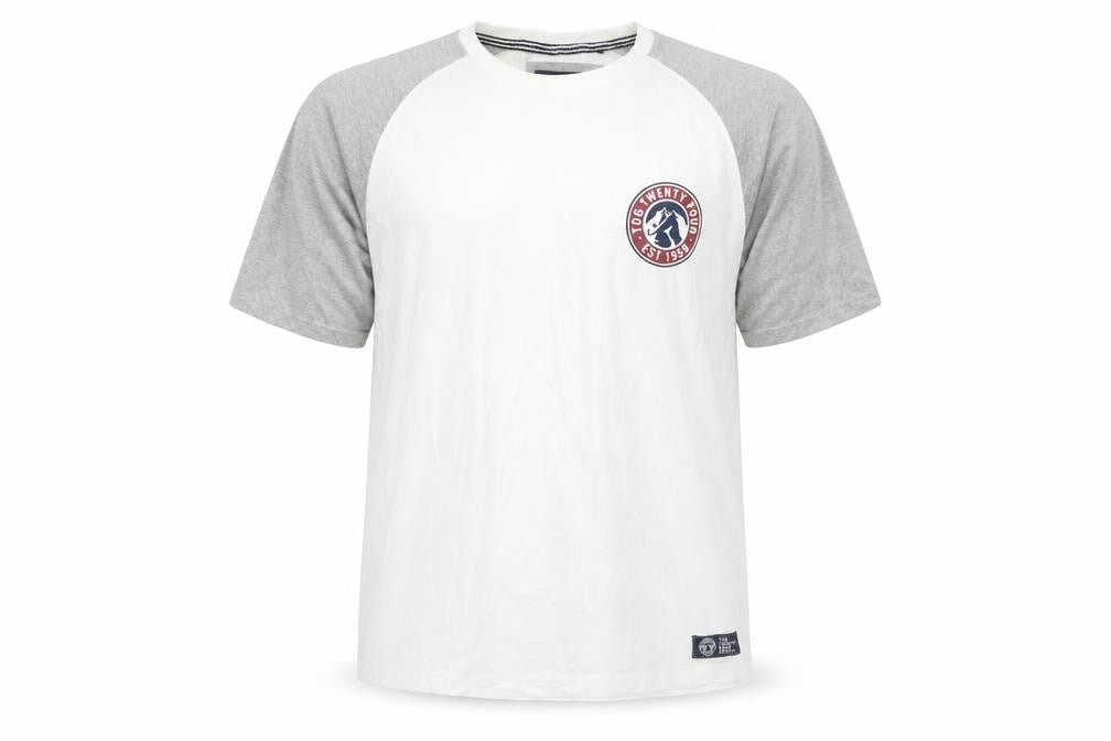 TOG TWENTY FOUR Men's XL White Grey T-Shirt