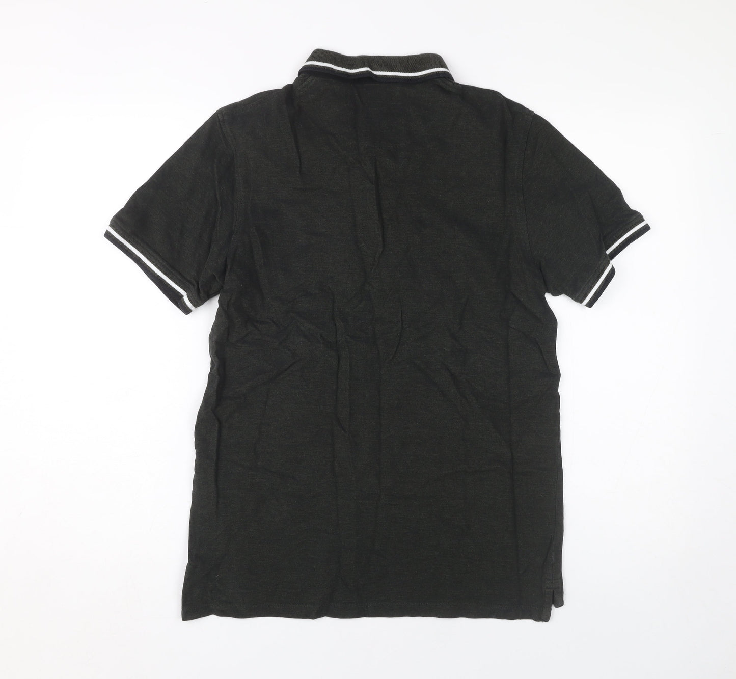 Jack & Jones Men's Black Polo Shirt, Size L, Casual Style