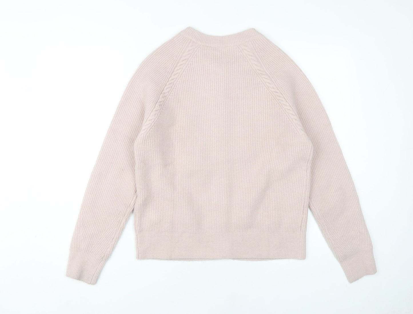 Mauvette Women's Beige Cable-Knit Cardigan - Size 10