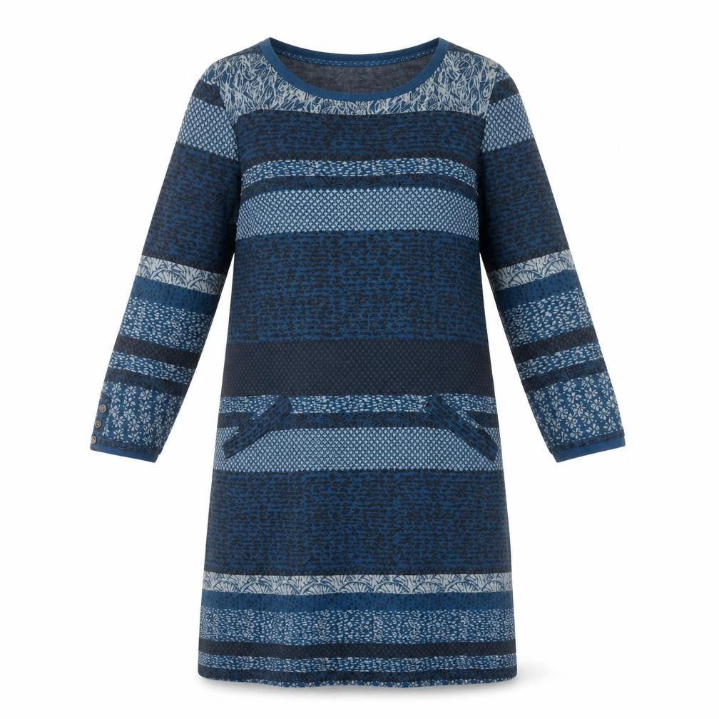 White Stuff Women Blue Geometric Dress Size 12
