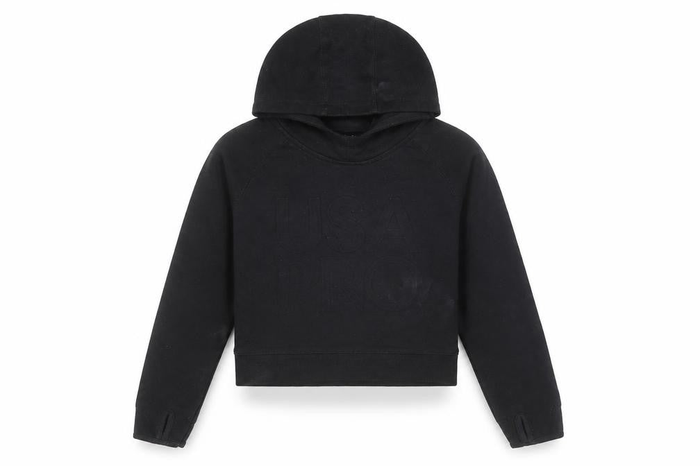 USA Pro Girls Black Pullover Hoodie 11-12 Years