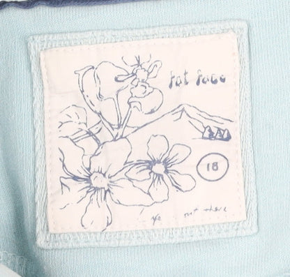 FatFace Women's Blue Pullover Hoodie, Size 12, Casual Wear