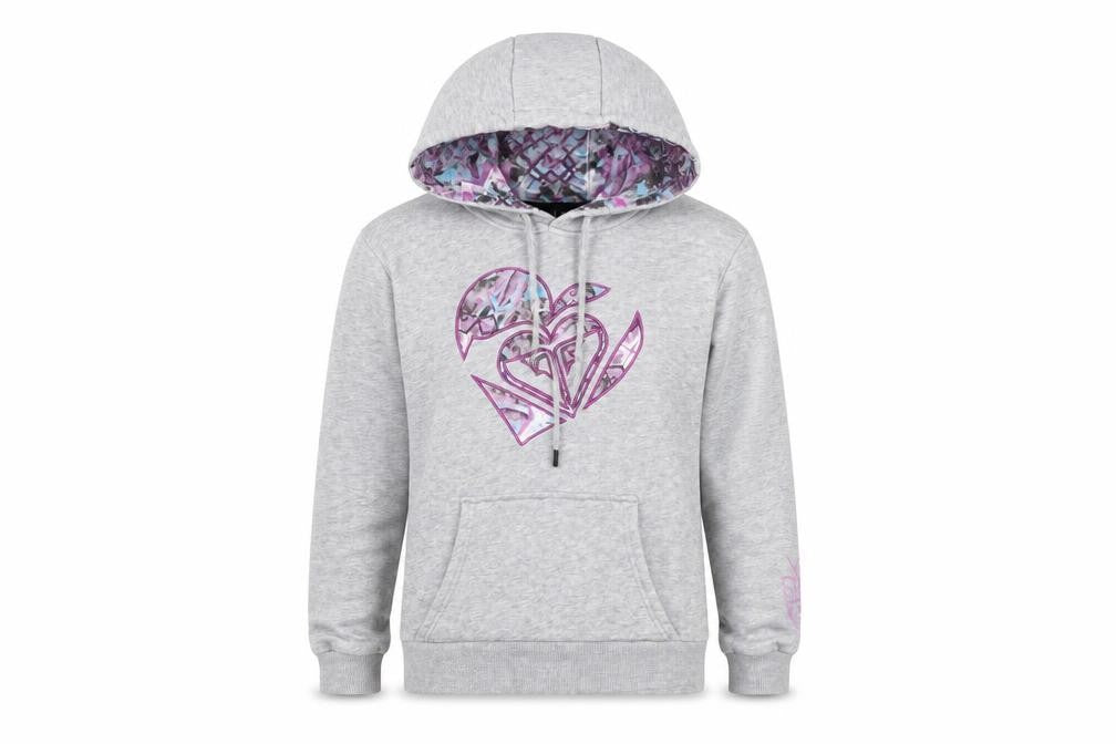 Roxy Girls Grey Hoodie - Pullover, Size 10, Logo Accent