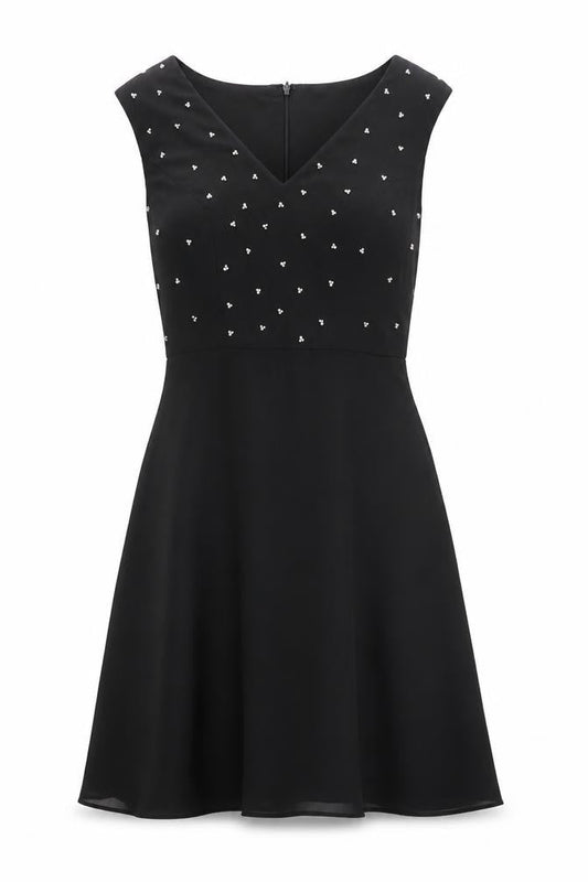 Kaliko Black Women's Sleeveless Beaded Dress, Size 8