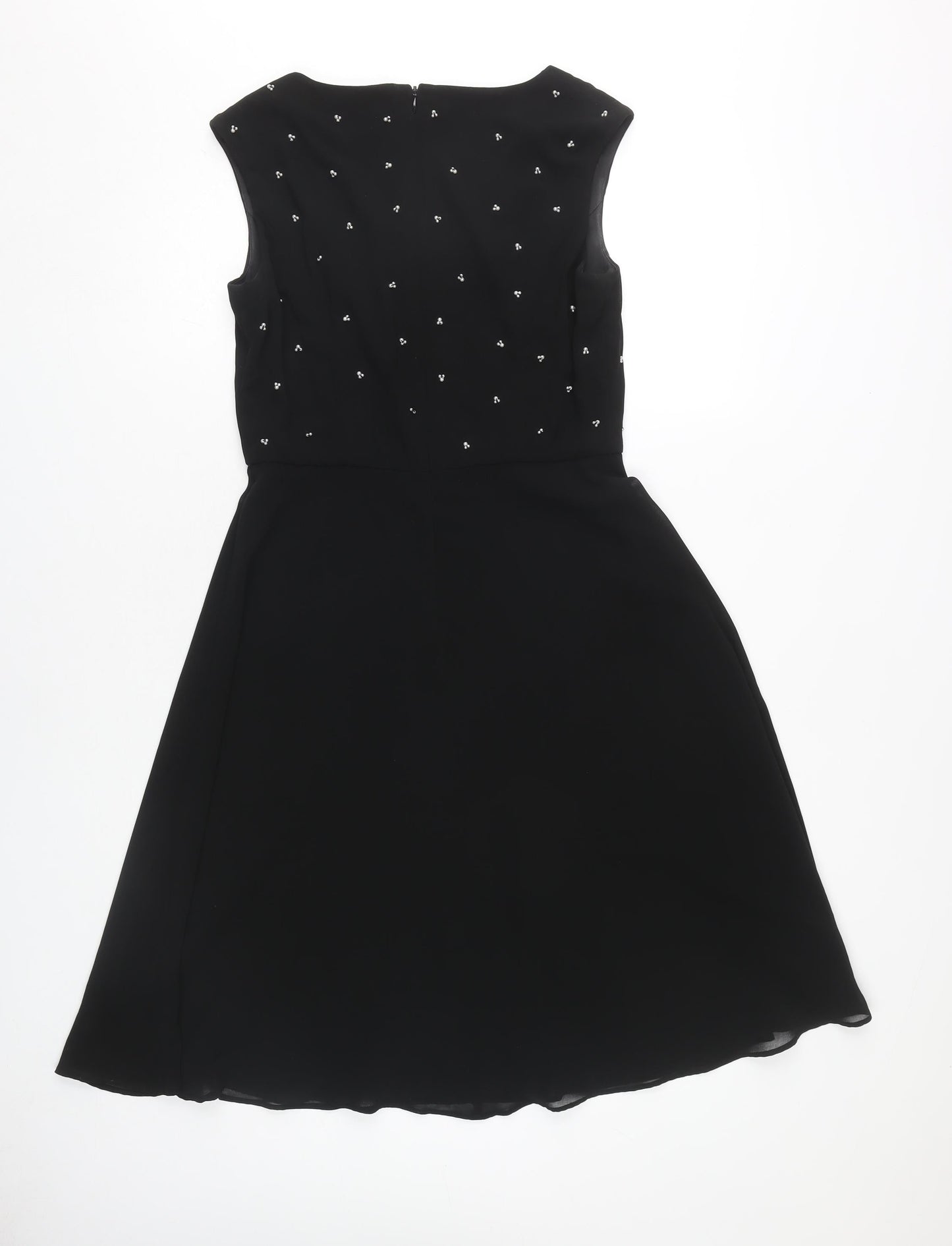 Kaliko Black Women's Sleeveless Beaded Dress, Size 8