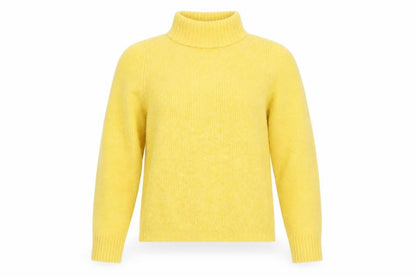 Topshop Women's Yellow Roll Neck Pullover Jumper, M