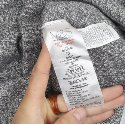 Marks & Spencer Men's Grey Medium Pullover Jumper