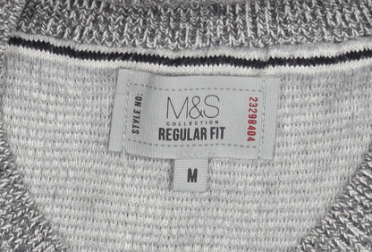 Marks & Spencer Men's Grey Medium Pullover Jumper
