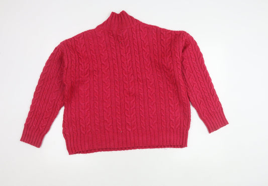 Next Women's Red Roll Neck Jumper M