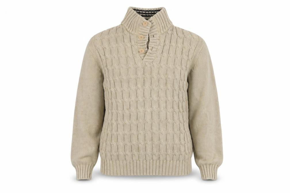 John Lewis Women's Beige XL Cable-Knit Jumper