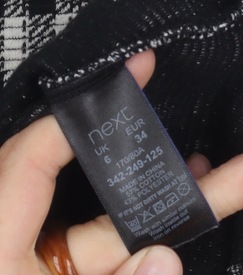 Next Black Checked Pinafore Dress Size 6