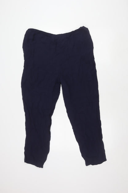 Bonmarché Women's Blue Trousers Size 14 Viscose