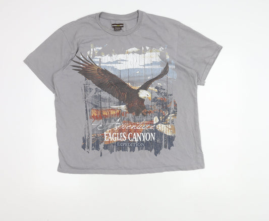 Atlas for Men Grey XL Animal Graphic T-Shirt