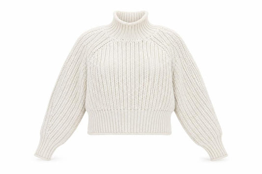 H&M Women's White High Neck Pullover Jumper, Size S