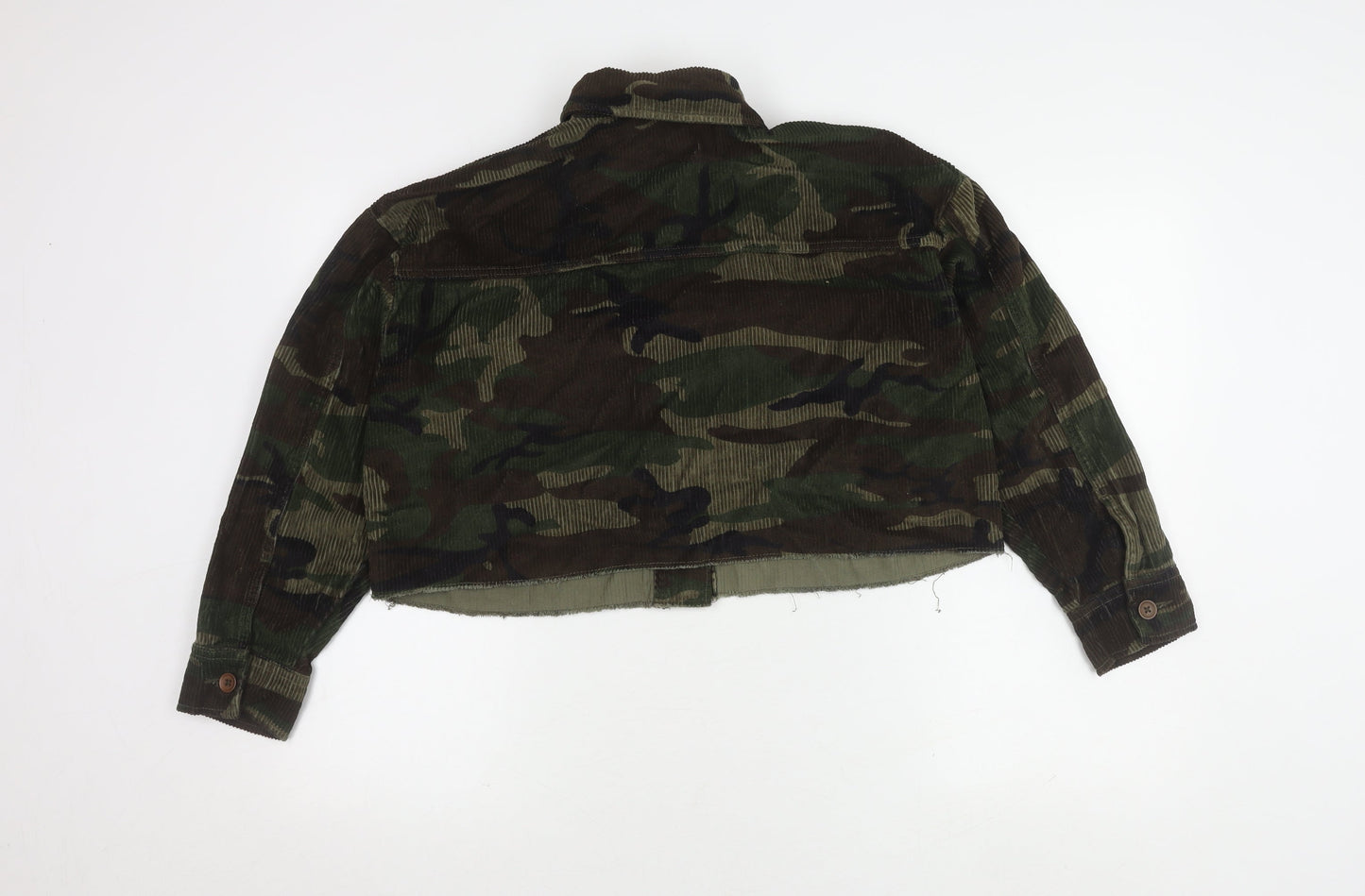 Topshop Women's Camouflage Cropped Military Jacket XS