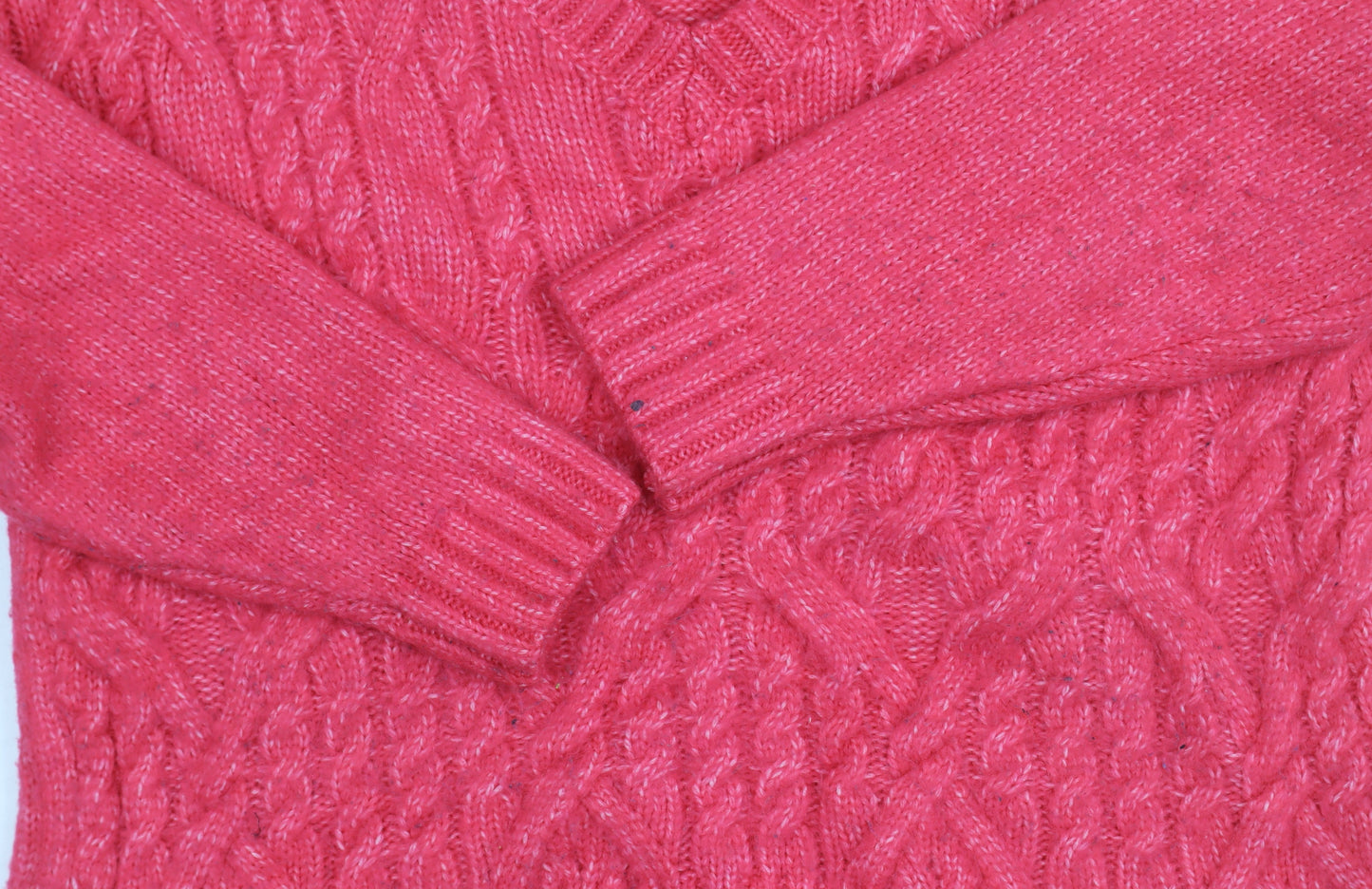 Marks and Spencer Women's Pink V-Neck Pullover Jumper M