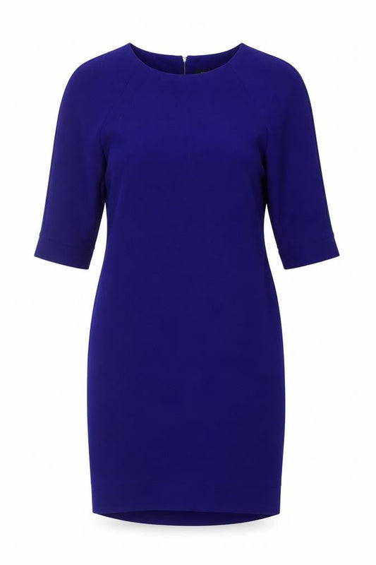 M&Co Women's Blue Size 12 Knit 3/4 Sleeve Dress