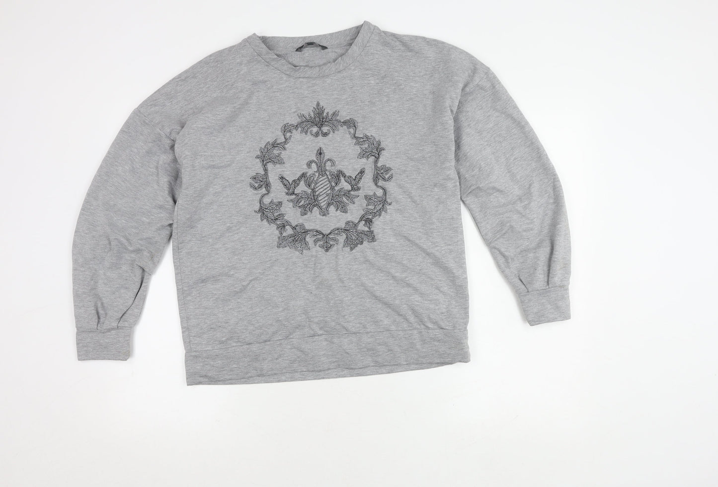 Next Women's Grey Pullover Jumper Size 12 Crew Neck
