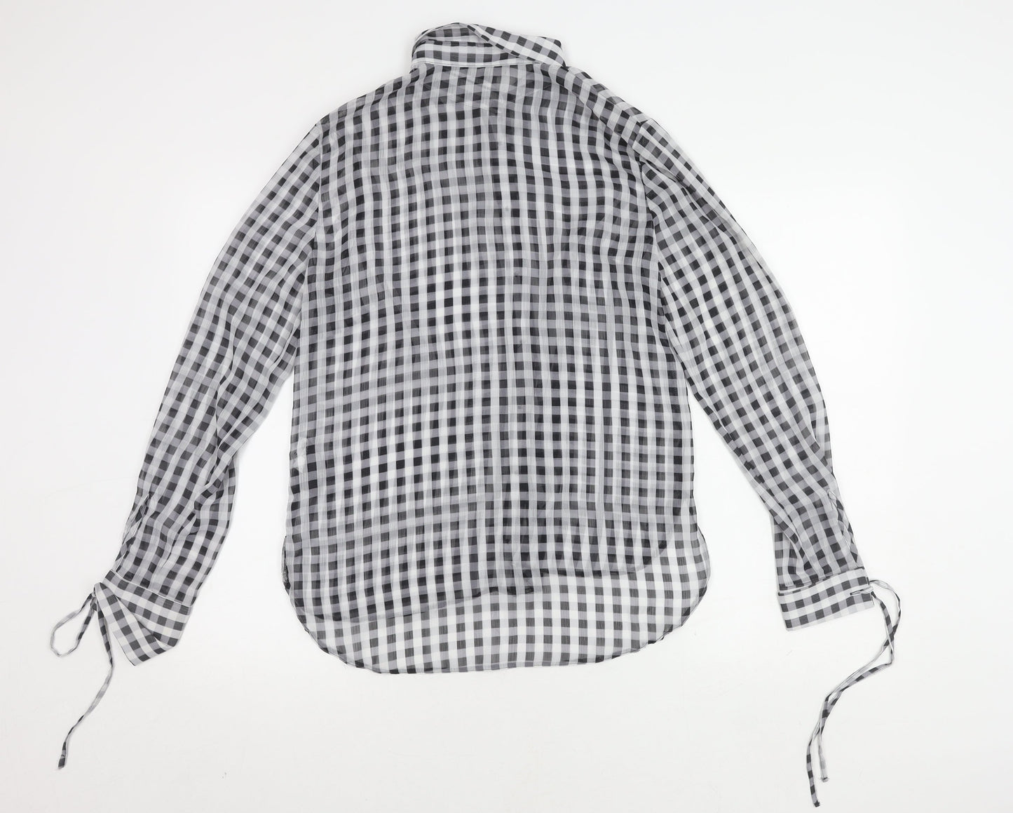 Next Women's Black Check Blouse, Size 12