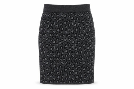 Cynthia Rowley Women's Black Animal Print Skirt M
