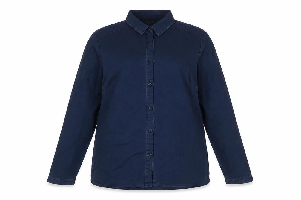 Damart Women's Blue Button-Up Shirt, Size 12