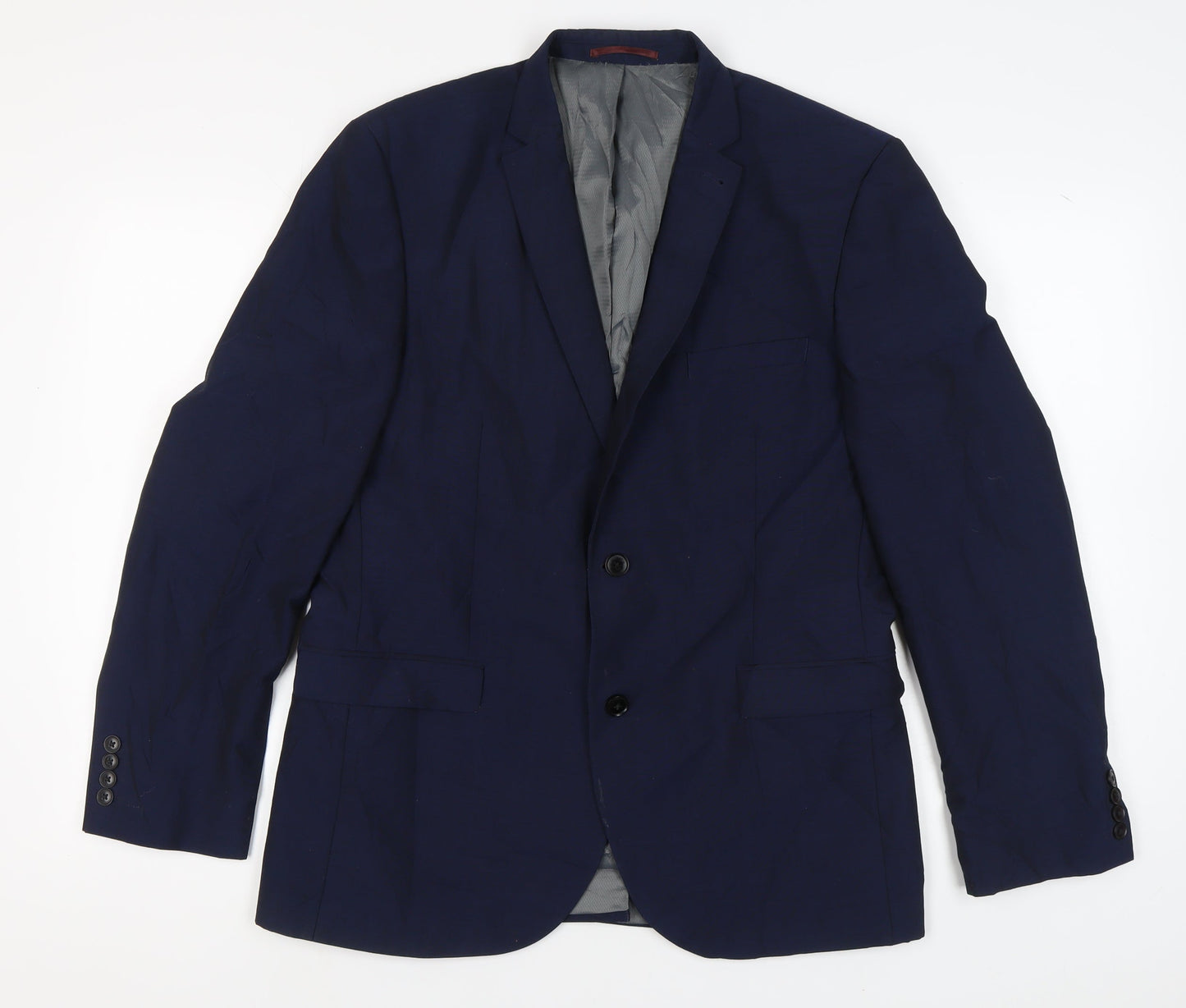 Next Men's Blue Regular Fit Blazer, 42, Autumn/Winter