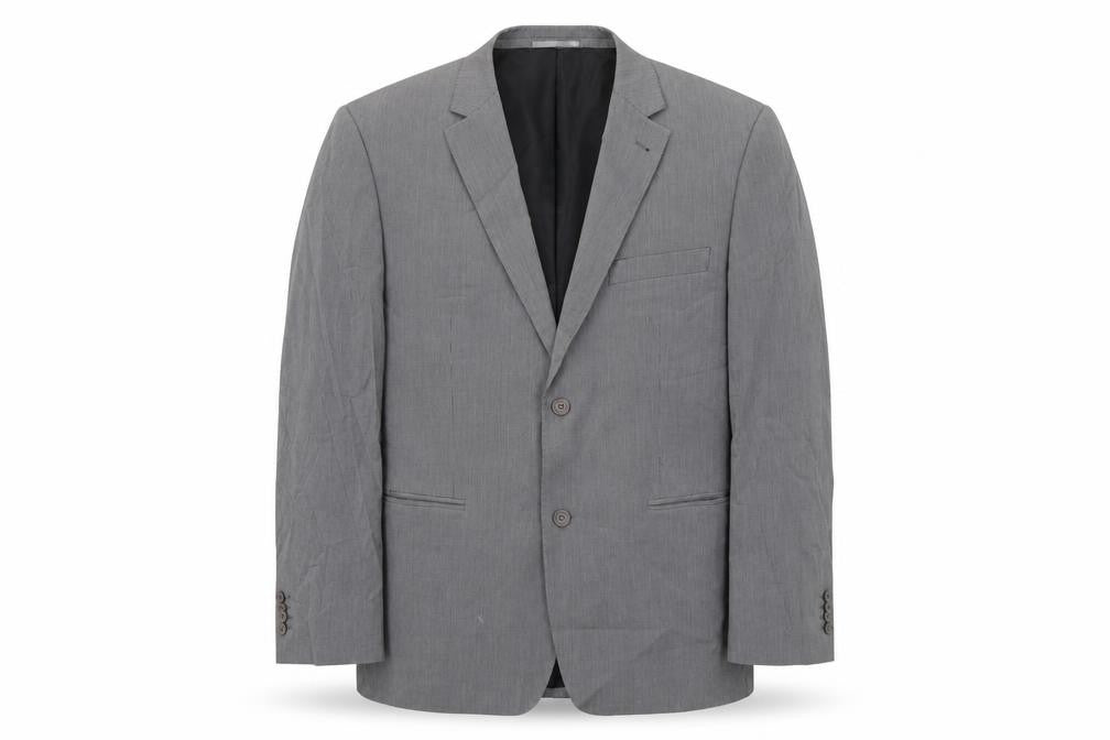Skopes Men's Grey Striped Blazer, Size 44R, Classic Style