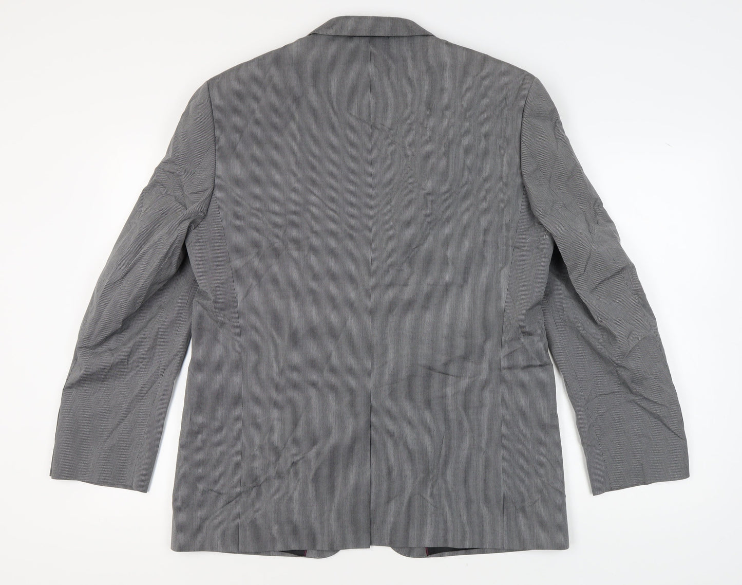 Skopes Men's Grey Striped Blazer, Size 44R, Classic Style
