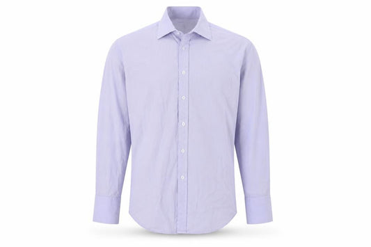 John Francomb Men's Classic Blue Pinstripe Dress Shirt
