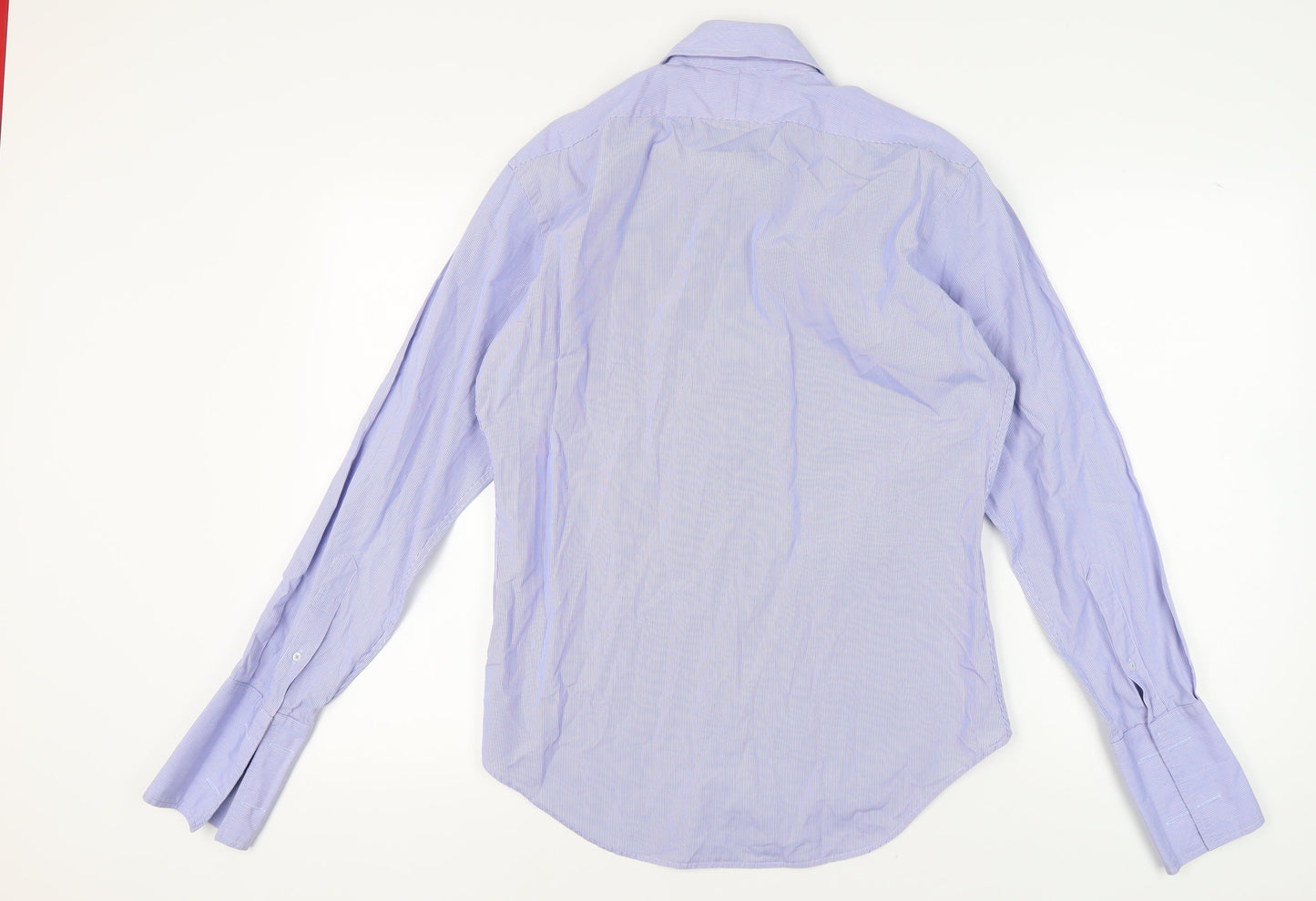 John Francomb Men's Classic Blue Pinstripe Dress Shirt