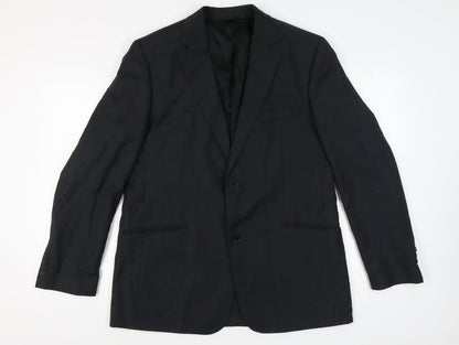 Additional front view of ESPRIT Men's Black Blazer 44R Regular Wool Jacket