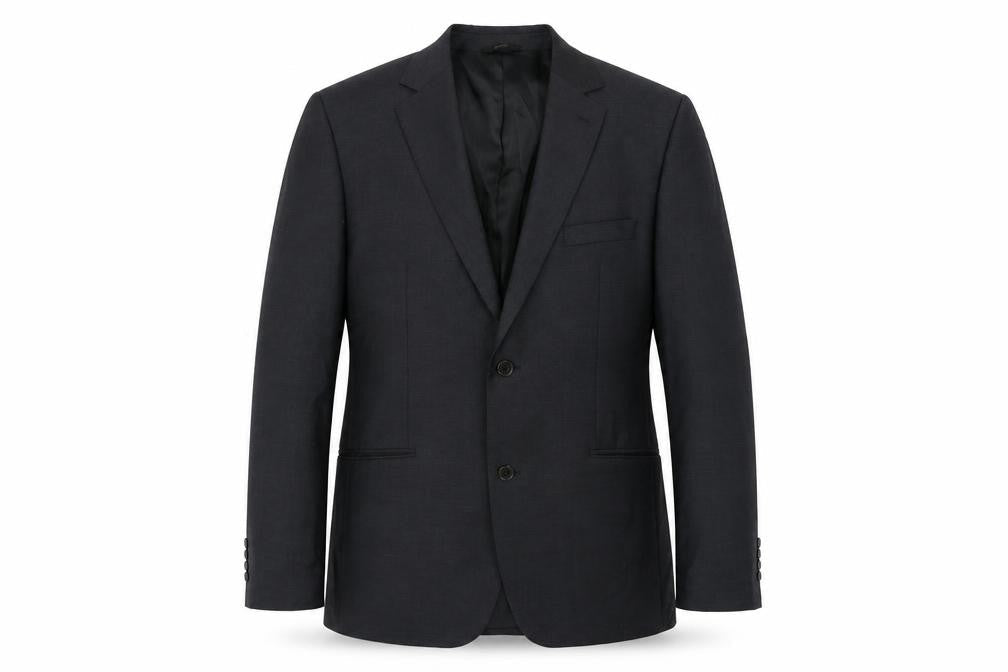 Esprit Men's Black Blazer 44R Regular Wool Jacket