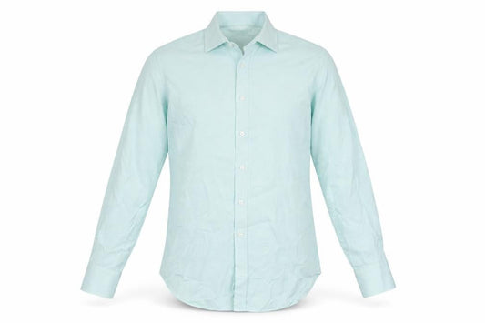 Stovel & Mason Men's Green Cotton Long Sleeve Shirt 15.5