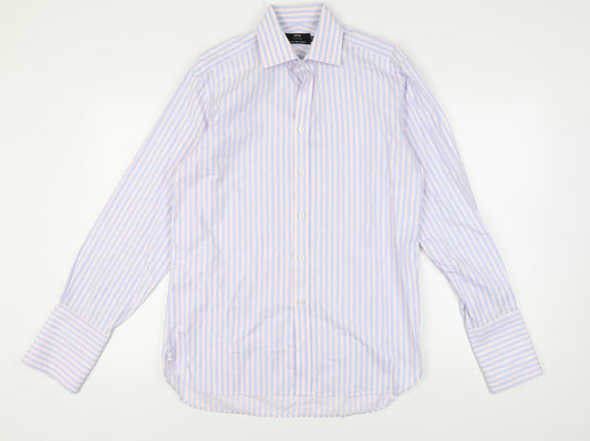 Marks and Spencer Men's Multicoloured Striped Dress Shirt