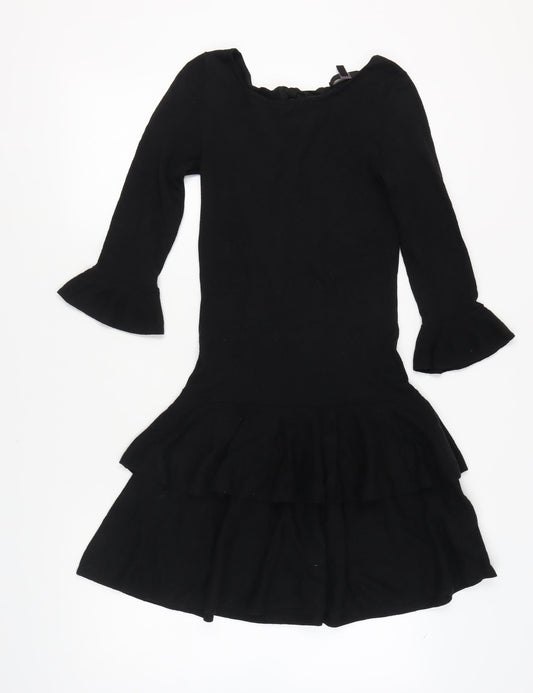 Coast Black Dress - UK 8, Long Sleeve, Elegant Style