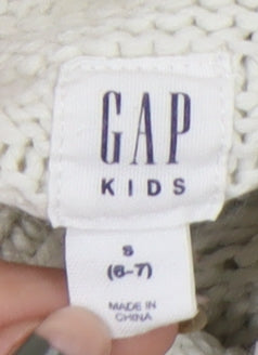 Gap Girls Ivory Cape Knit Sleeveless Jumper, Size S