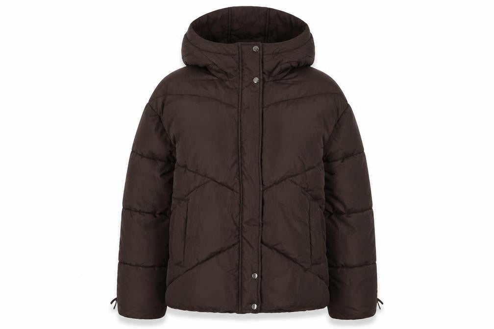 Michelle Keegan Women's Brown Puffer Jacket, Size 10