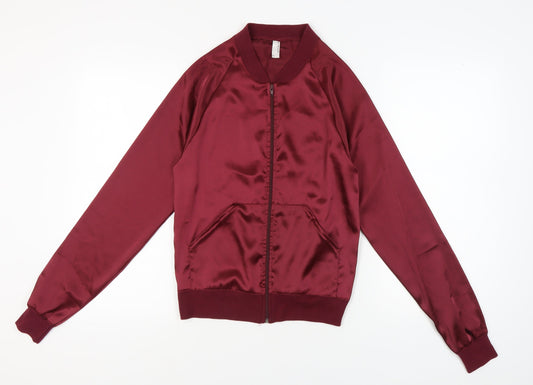 American Apparel Women's Red Bomber Jacket XS