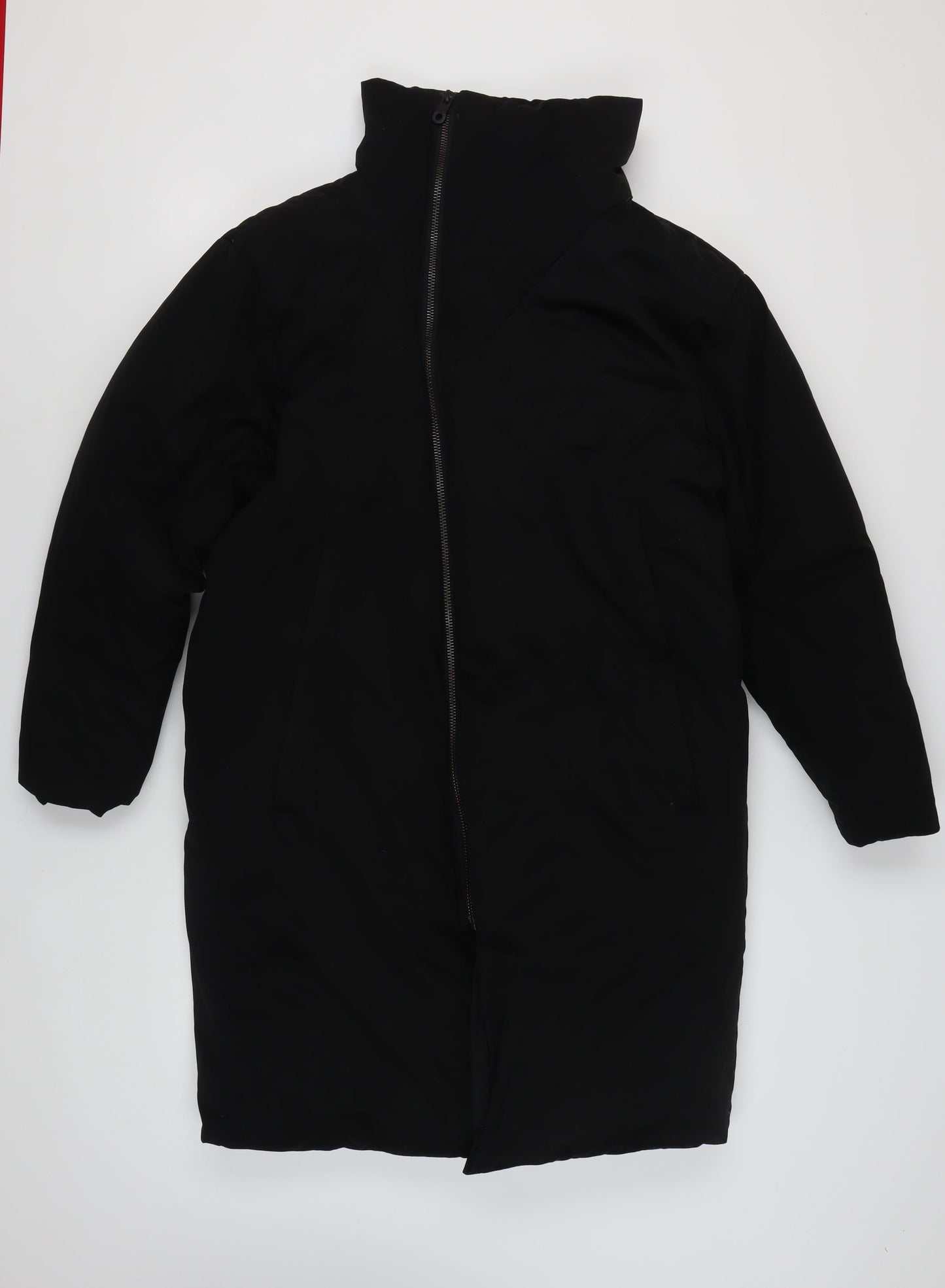 Zara Women's Black Long Overcoat, Size M