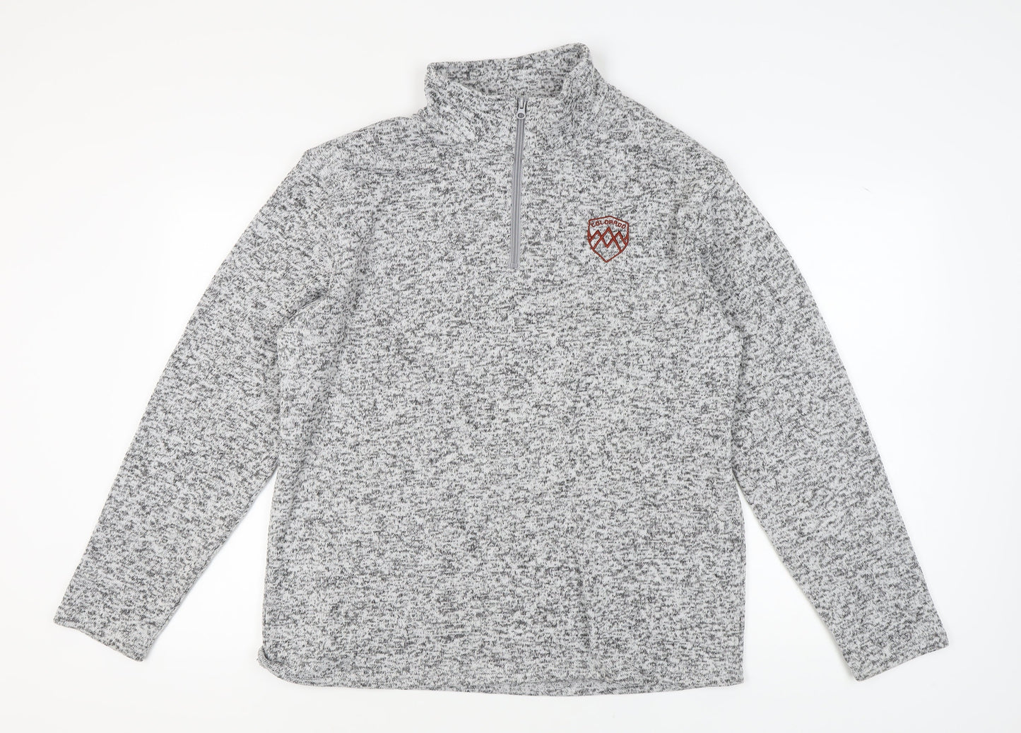 Atlas for Men Grey 1/4 Zip Sweatshirt - L