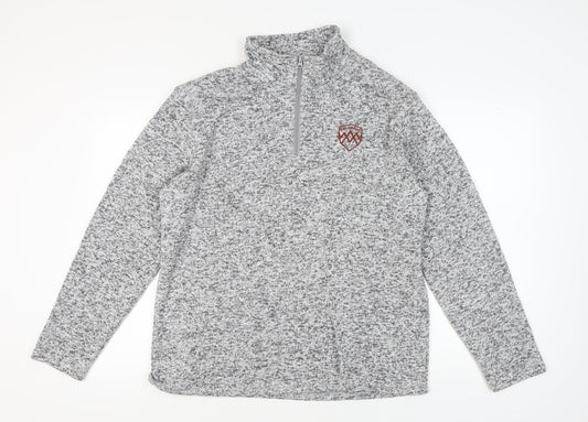 Atlas for Men Grey 1/4 Zip Sweatshirt - L